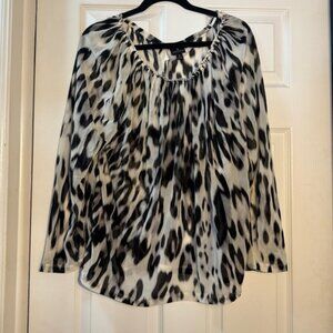 Black and White Abstract Blouse